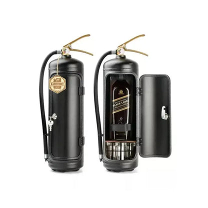 Brandblussershouder voor Flessen Rood Zwart Decoratief Blusapparaat Wijnhouder Drankdispenser Humoristische Barattribute Whisky Champagne Gin Wodka Origineel Cadeau