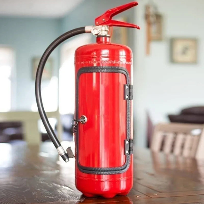 Brandblussershouder voor Flessen Rood Zwart Decoratief Blusapparaat Wijnhouder Drankdispenser Humoristische Barattribute Whisky Champagne Gin Wodka Origineel Cadeau