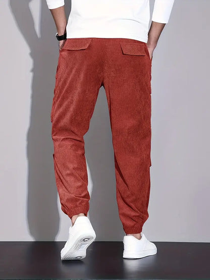 Heren Joggingbroek Zwart Cargo Comfortabele Broek