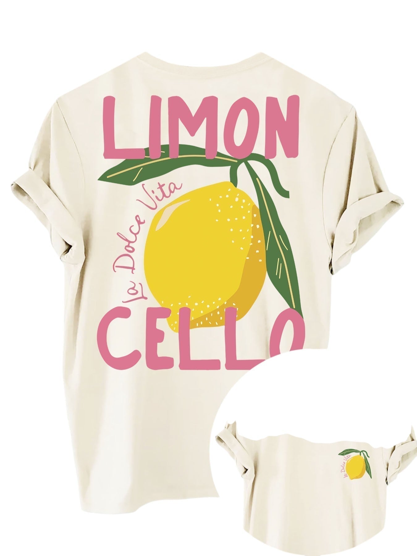 Dames Zomer Shirt Oranje met Citroen Motief