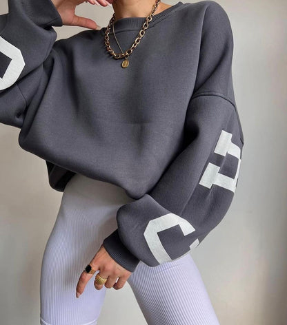 Dames Trui Oversized met Tekstprint voor elke Dag