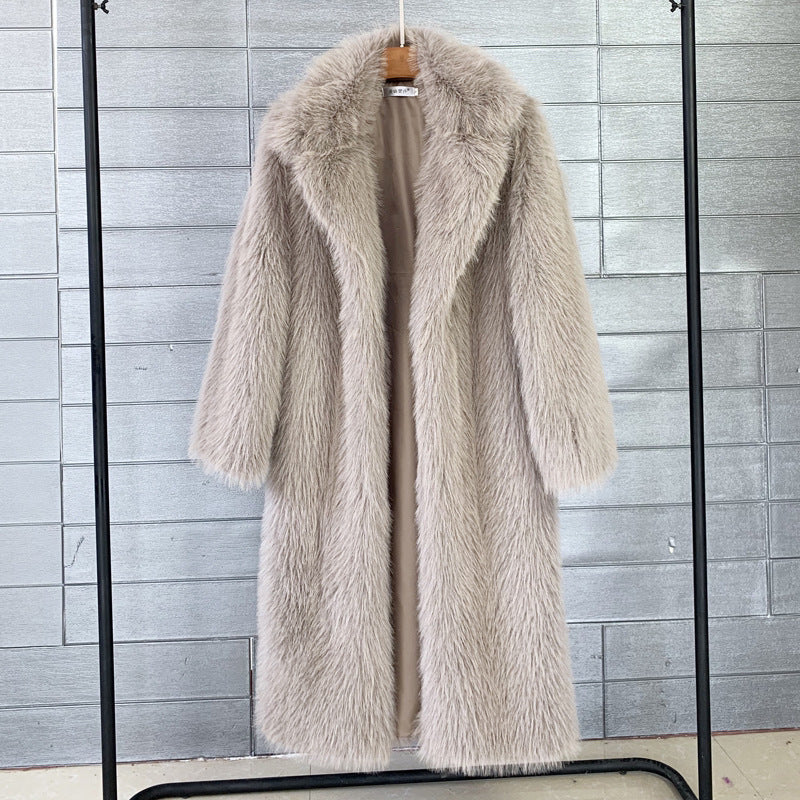 Dames Faux Fur Jas Stijlvol Warm Elegante Coat