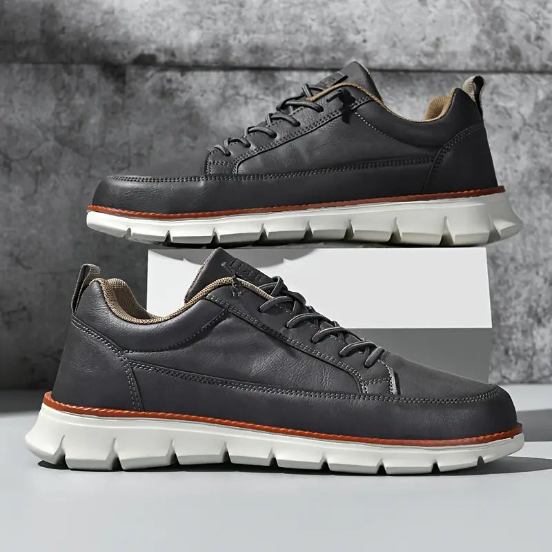 Lorenzo Sneakers van Leer Elegante Stijl