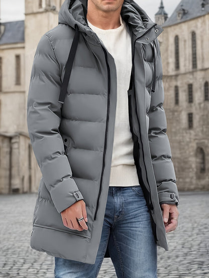 Heren Winterjas Warm met Capuchon en Grote Zakken