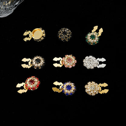Dames Sierknopen met Steentjes Glitter Luxe Look