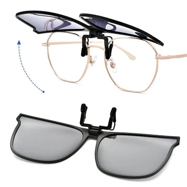 Magnetische Opzetstukjes Clip-On Zonnebril met Polariserende Lenzen UV400 Bescherming voor Brillendragers