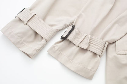 Dames Trenchcoat Lange Voorjaarsjas met Ceintuur Trendy Look