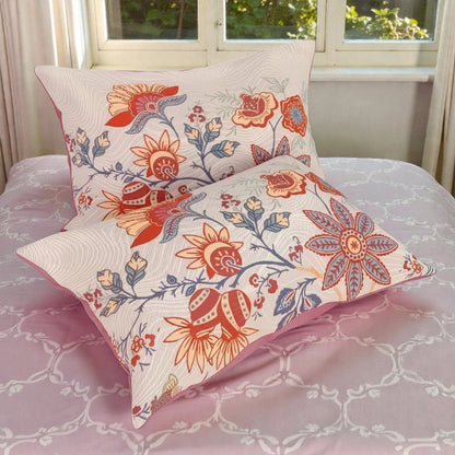Rustiek Bloemen Kussenslopen Set van 2 | Boho Katoenen Kussenovertrekken 51x76cm