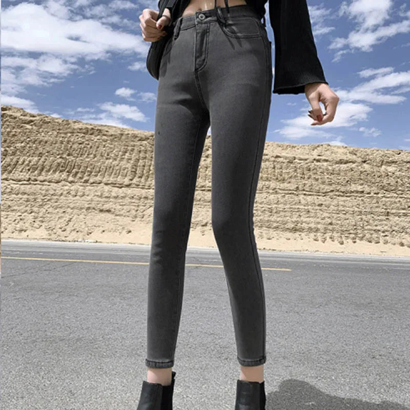 Dames Jeans Gevoerd Warm Fleece - StudioMarella