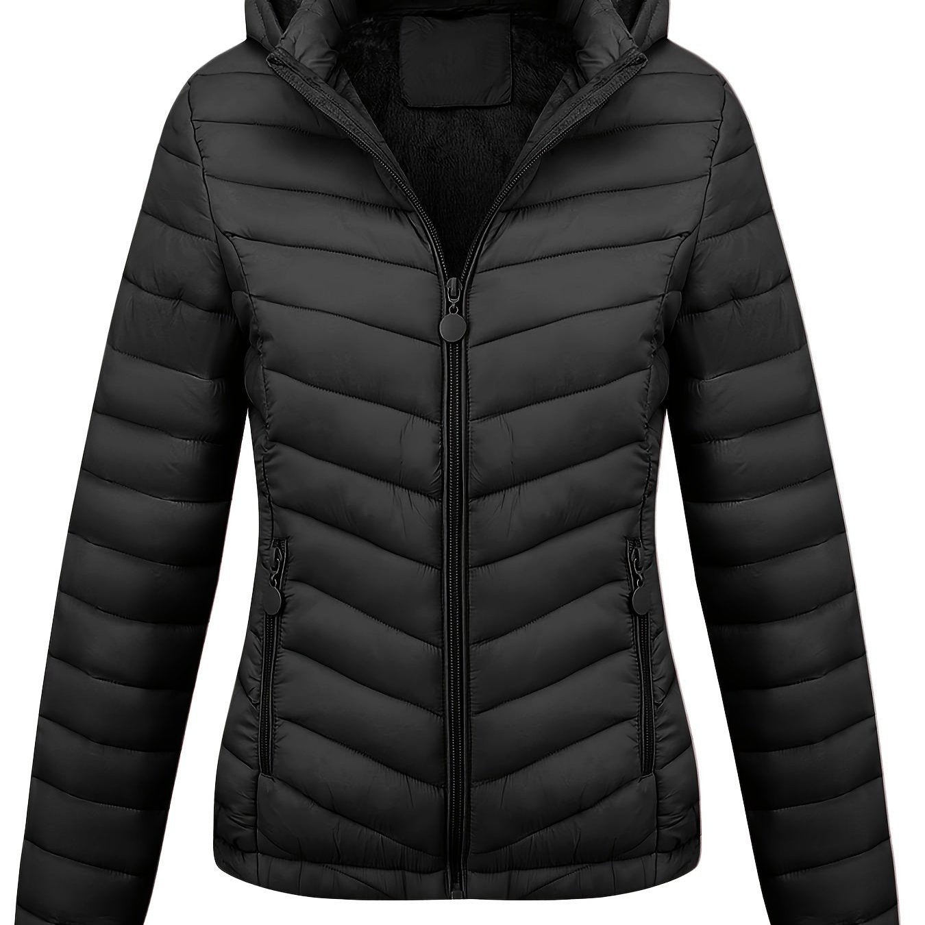 Dikke Puffy Hoodie Jas met Zijzakken - StudioMarella