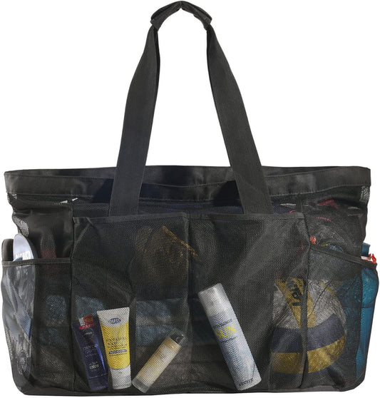 Grote Strandtas met Rits – Zandvrij Mesh Design voor Stranddagen