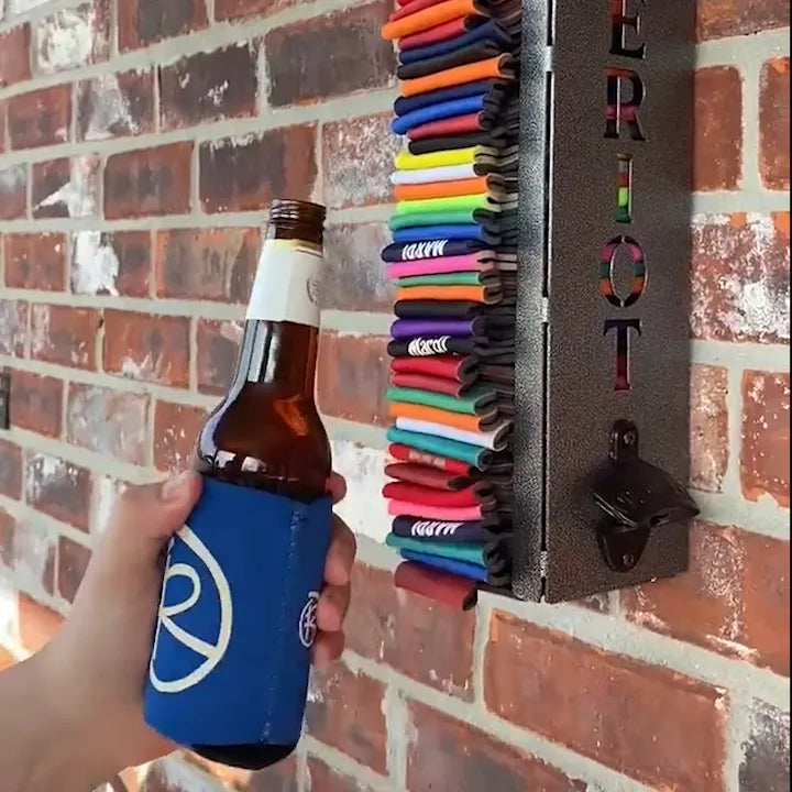Wandgemonteerde Drankdispenser met Flesopener – Ruimtebesparende Blikjeshouder voor Koude Drankjes