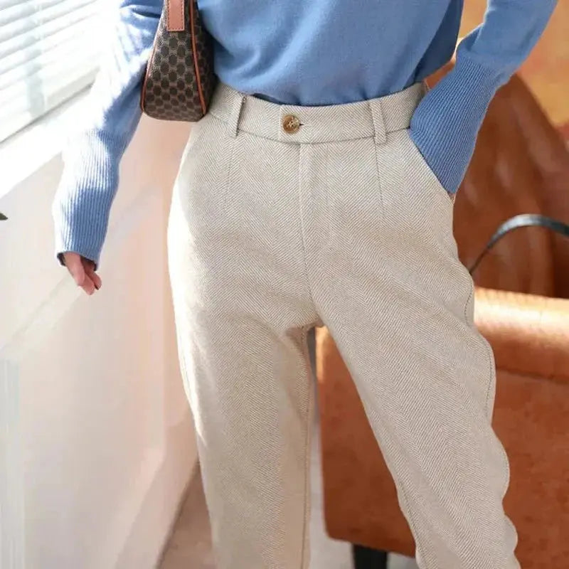 Dames Broek Zacht van Wolmix Comfortabele Fit - StudioMarella