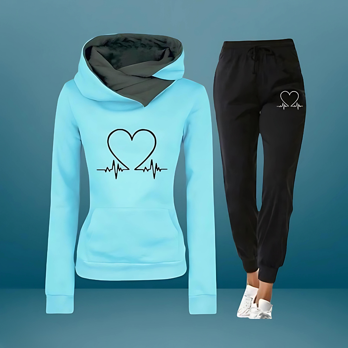 Sportbroek met Hartslagprint Dames Joggingbroek - StudioMarella