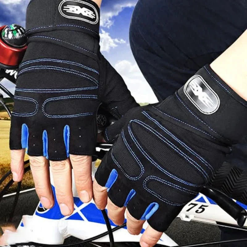 Sporthandschoenen met Polssteun Zwart Schokwerend voor Fitness | sporthandschoenen met polsbescherming gym handschoenen fitnesshandschoenen krachttraining wielrennen ademend antislip