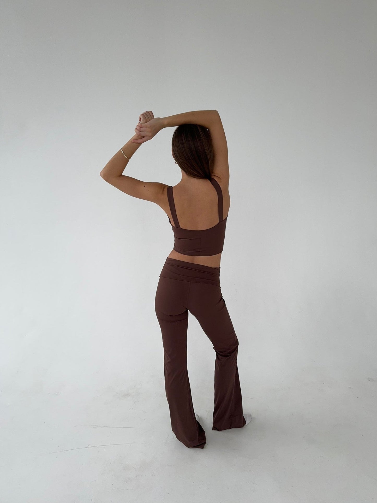 Bruine High Waisted Legging Comfortabel en Stretch - StudioMarella