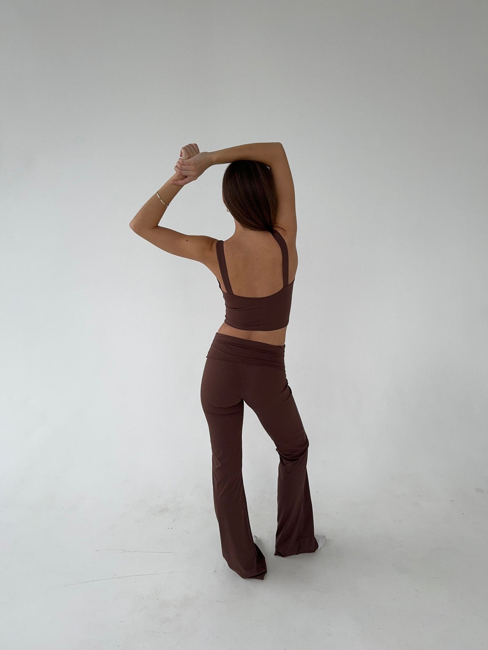 Bruine High Waisted Legging Comfortabel en Stretch - StudioMarella