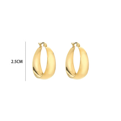Aiko Oorbellen | Platte Zilveren Hoops 25mm