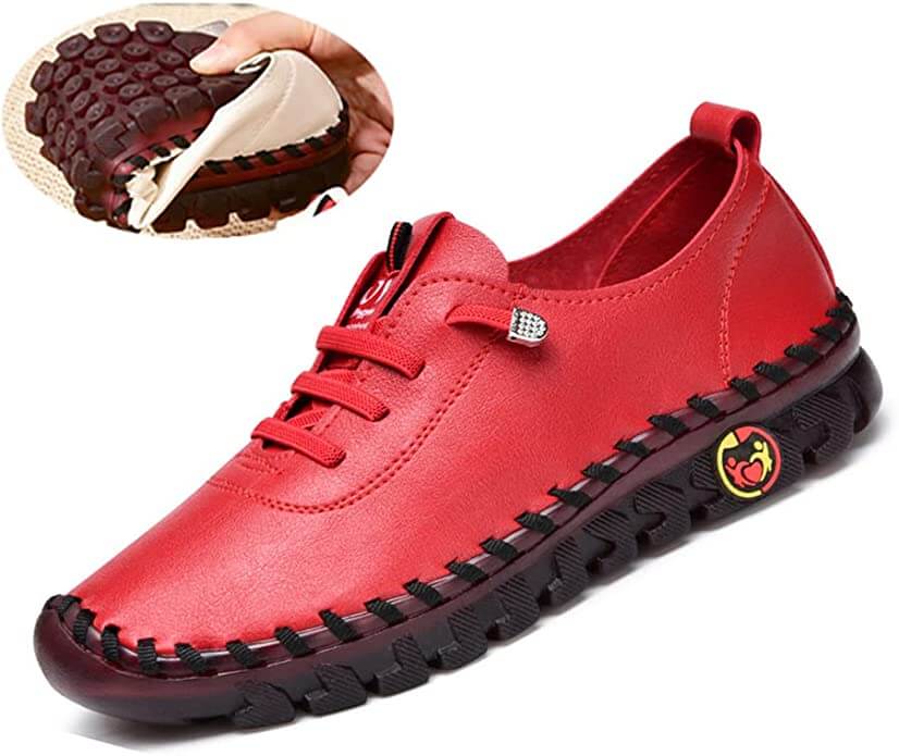 Comfortabele Platte Dames Loafer met Voetboogsteun en Orthopedische Zool