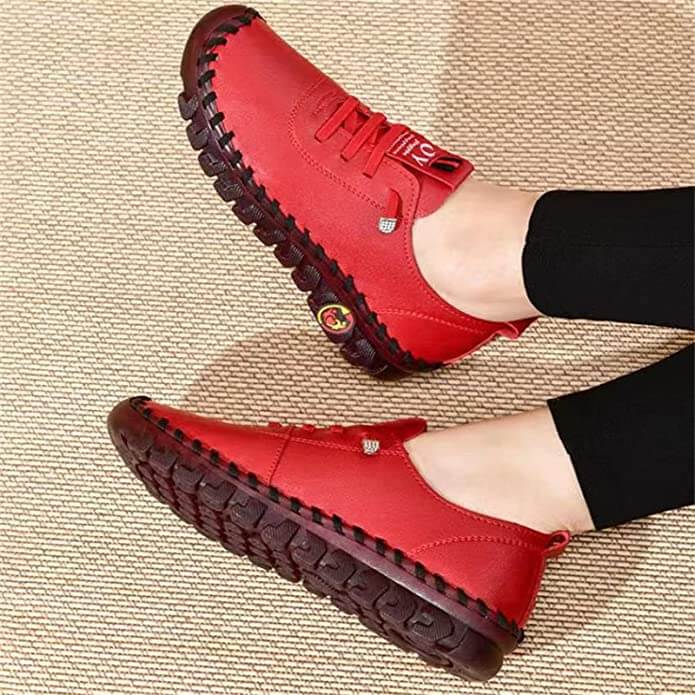 Comfortabele Platte Dames Loafer met Voetboogsteun en Orthopedische Zool