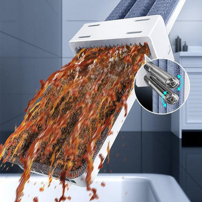 360° Flat Mop met Microvezel & Verstelbare Steel – Streeploos Schoonmaken