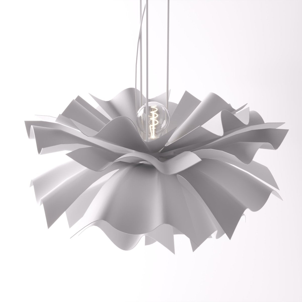 Sculpturale Bloemvormige LED Kroonluchter Met Zachte Lichtverdeling