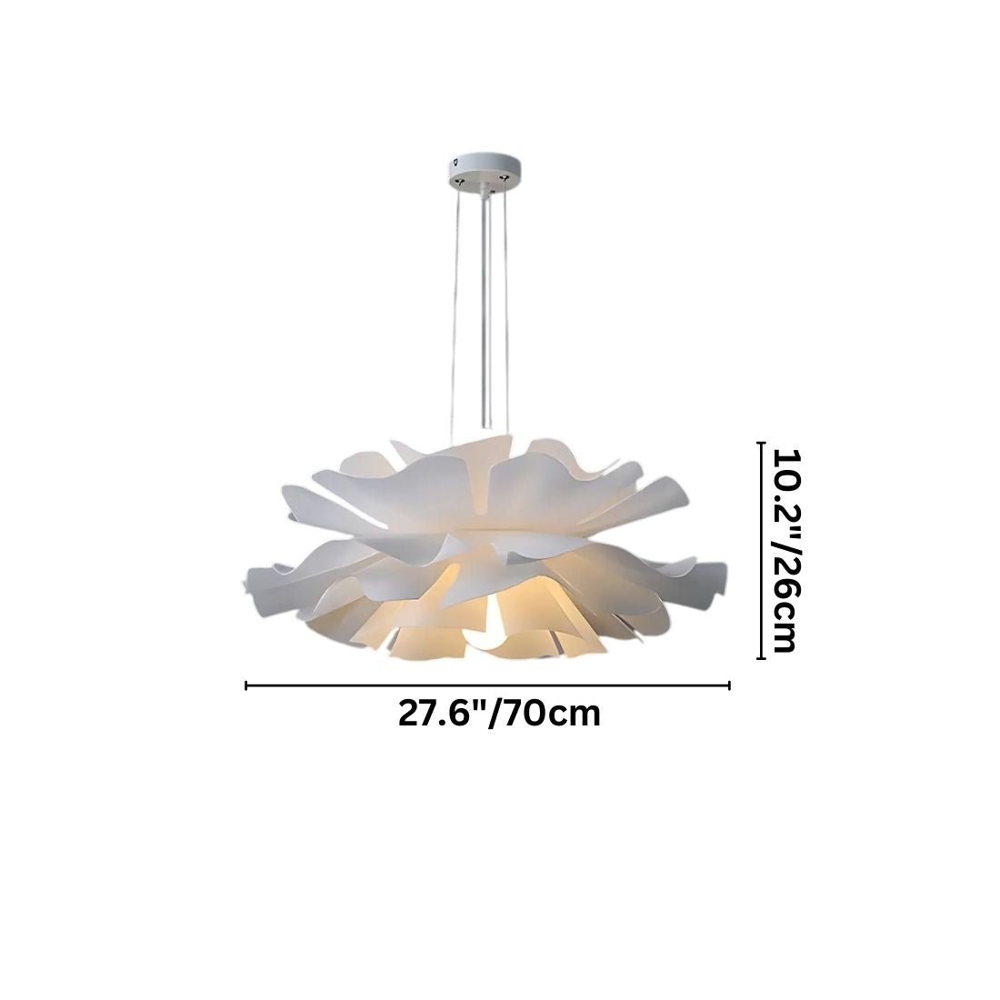 Sculpturale Bloemvormige LED Kroonluchter Met Zachte Lichtverdeling