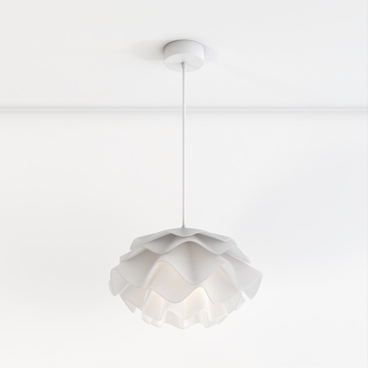 Sculpturale Bloemvormige LED Kroonluchter Met Zachte Lichtverdeling