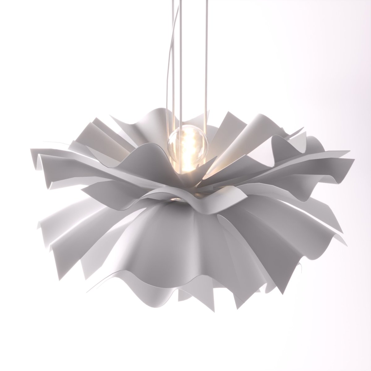 Sculpturale Bloemvormige LED Kroonluchter Met Zachte Lichtverdeling