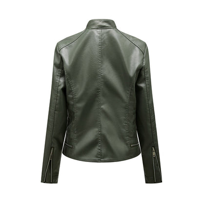 Fleur | Stijlvolle leren jas in de kleur Zwart voor dames in stijl ideaal voor de herfst.