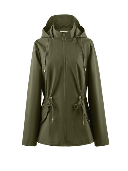 Waterdichte Damesjas met Capuchon voor Herfst en Winter - StudioMarella