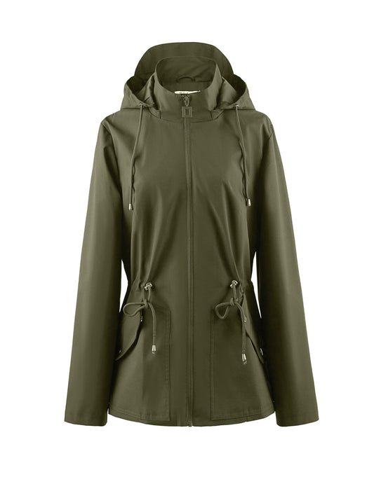 Waterdichte Damesjas met Capuchon voor Herfst en Winter - StudioMarella