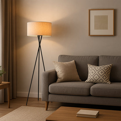 Zijden vloerlamp Ø42 x H160 cm warm wit slaapkamer leeslamp staande lamp