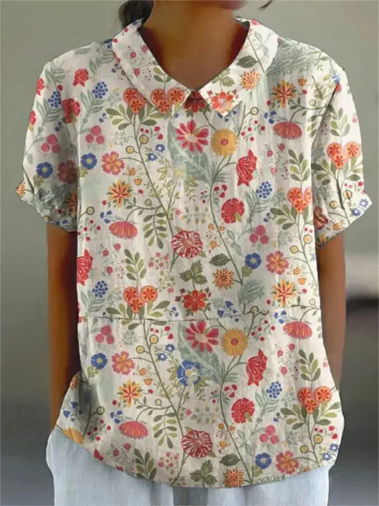Variant image for Sumper | Top Estivo Floreale con Maniche Corte-37