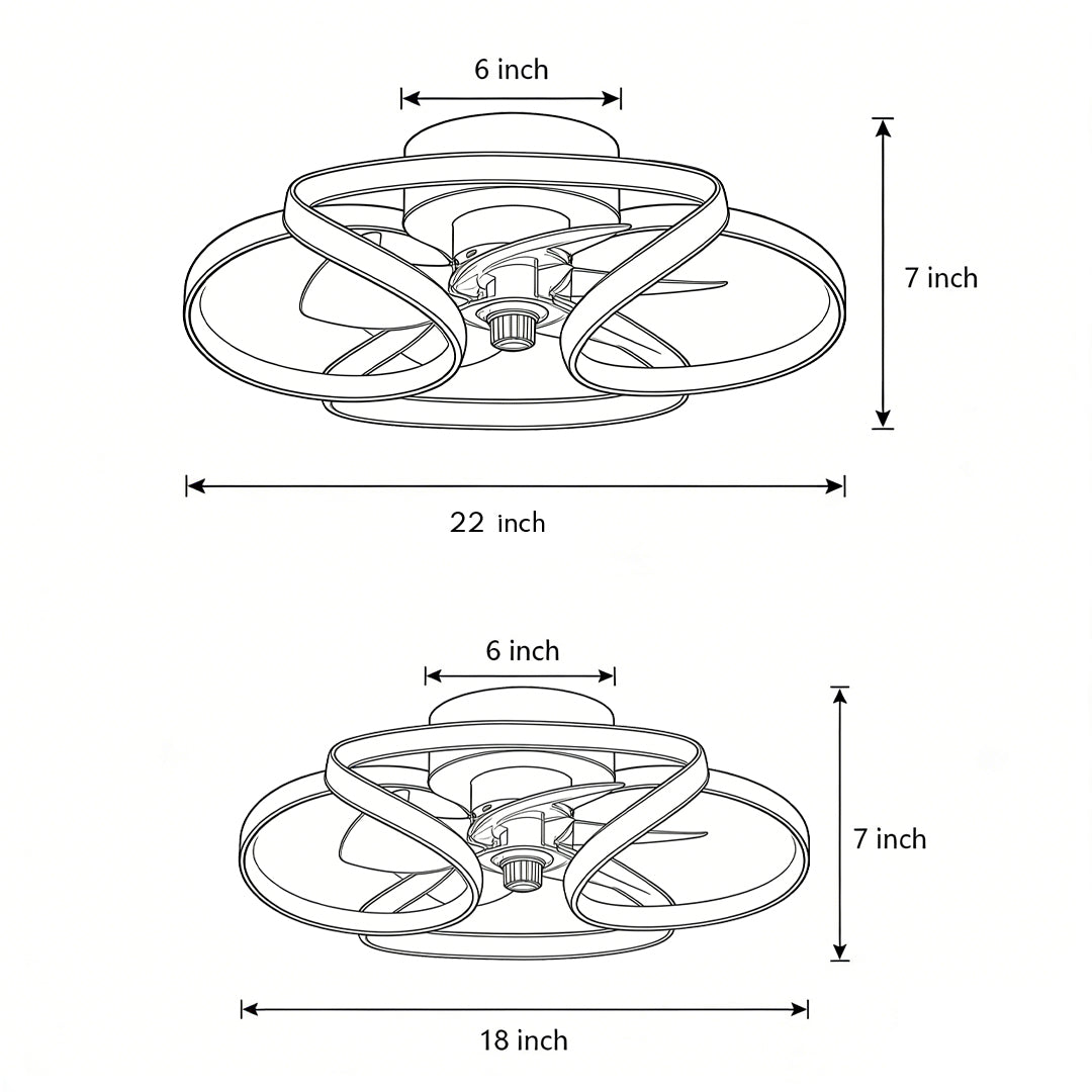 Moderne Bloem Plafondventilator Met LED Verlichting En Afstandsbediening 3000K–6000K Dimbaar In Goud Wit Of Zwart