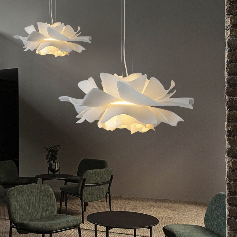 Bloem Hanglamp Acryl Wit Woonkamer Eetkamer Slaapkamer