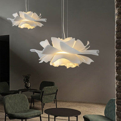 Bloem Hanglamp Acryl Wit Woonkamer Eetkamer Slaapkamer