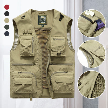 Gilet Cargo Heren met Taschen en Ritsen