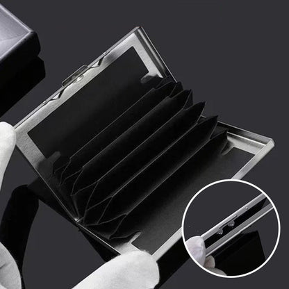 Kaarthouder met RFID-Bescherming Metalen Cardclip Zilver Zwart Goud