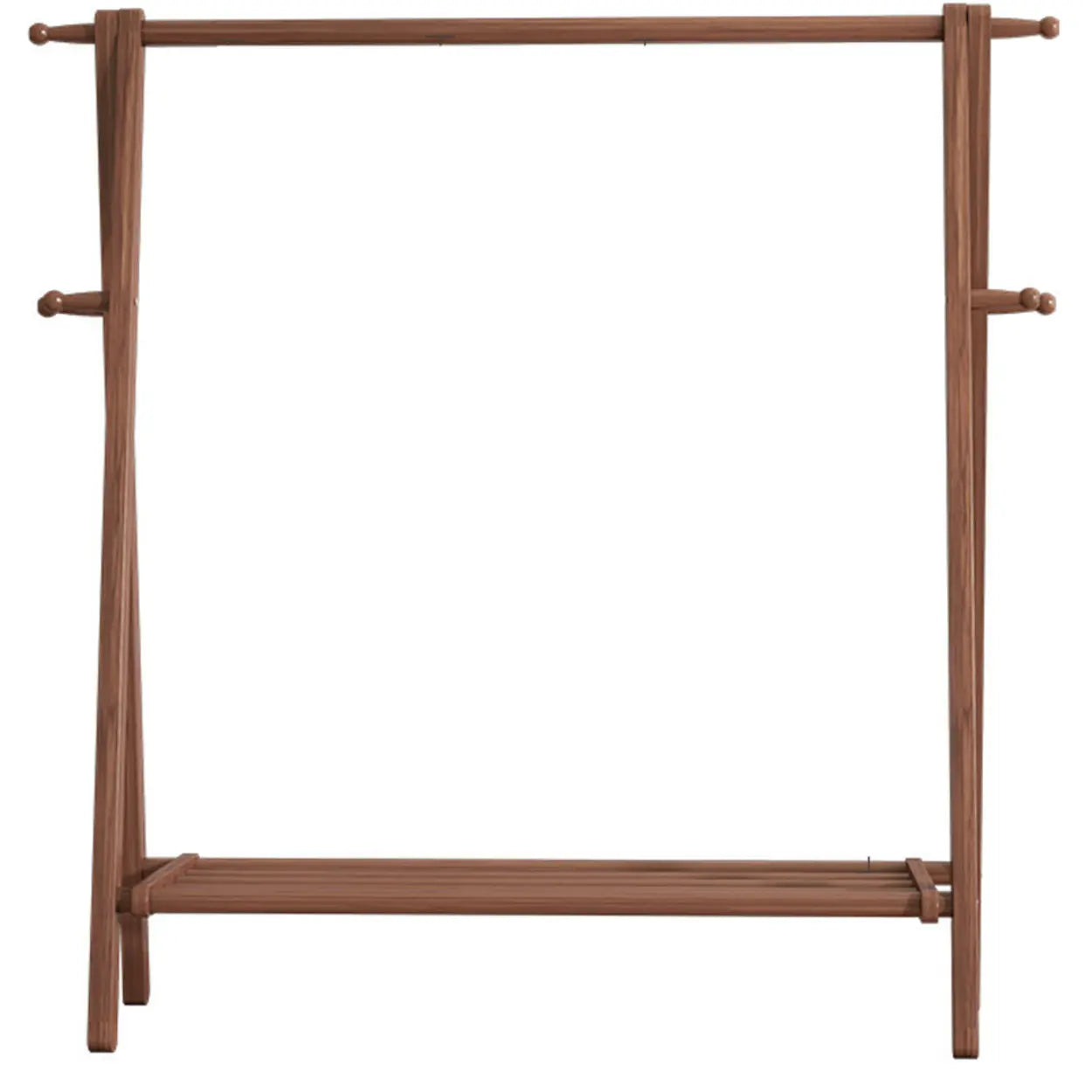 Kapstok Beukenhout Inklapbaar A-Vorm Haken Plank 150cm Hal Slaapkamer Naturel