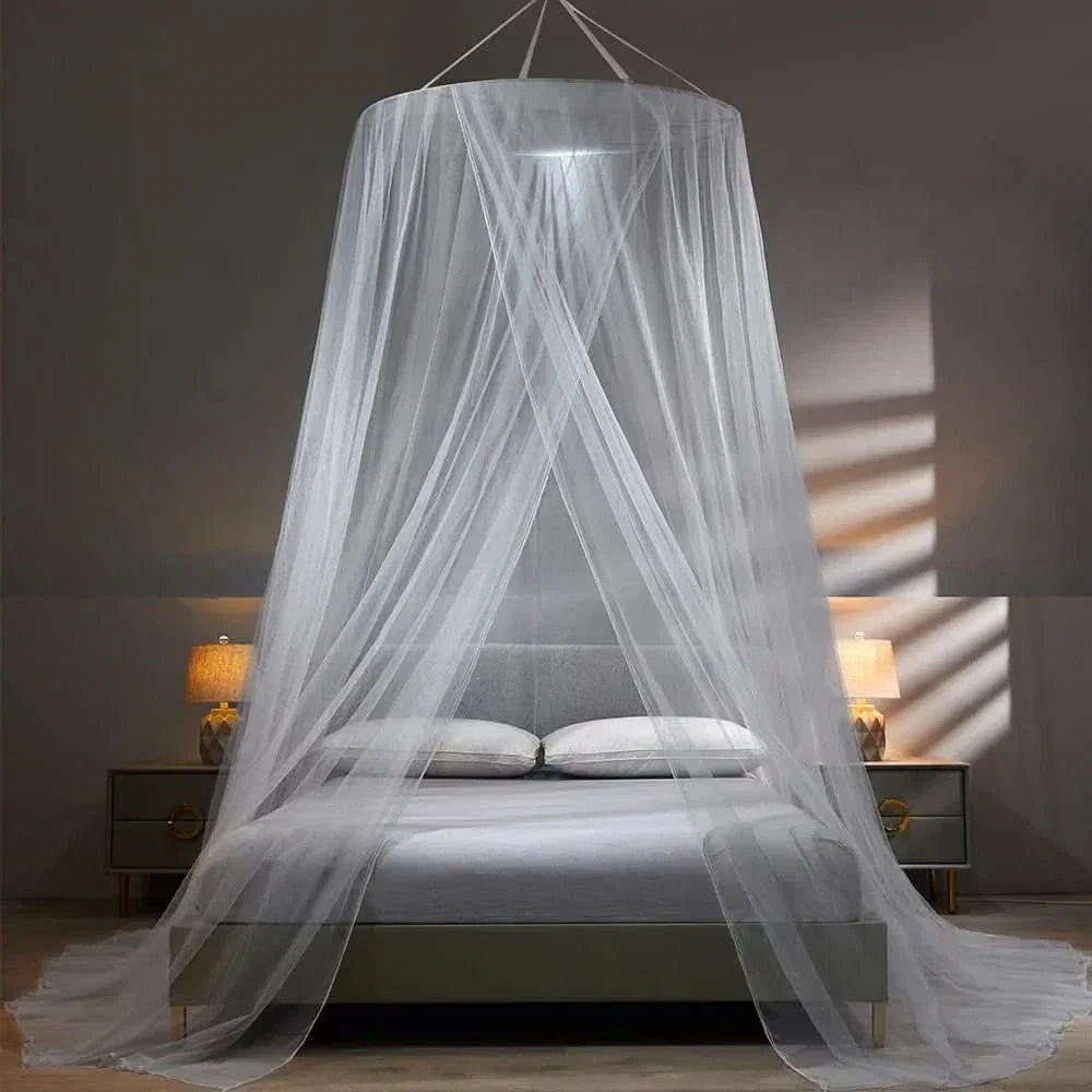 Opvouwbaar Klamboe voor Bed & Camping Bescherming Wit Grijs Blauw Jade | Insectennet Muggennet Reizen Outdoor Slaapkamer