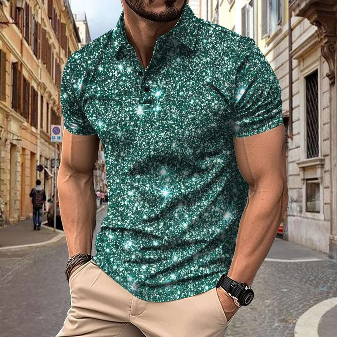 Heren Polo Shirt Moderne Print Klassieke Stijl - StudioMarella