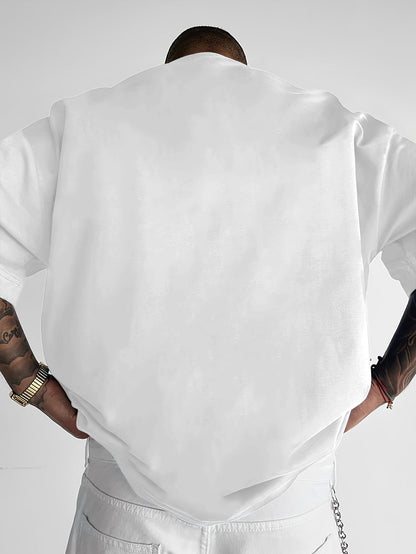 Mannen T-Shirt Losse Fit Streetwear Print Zomer Comfort