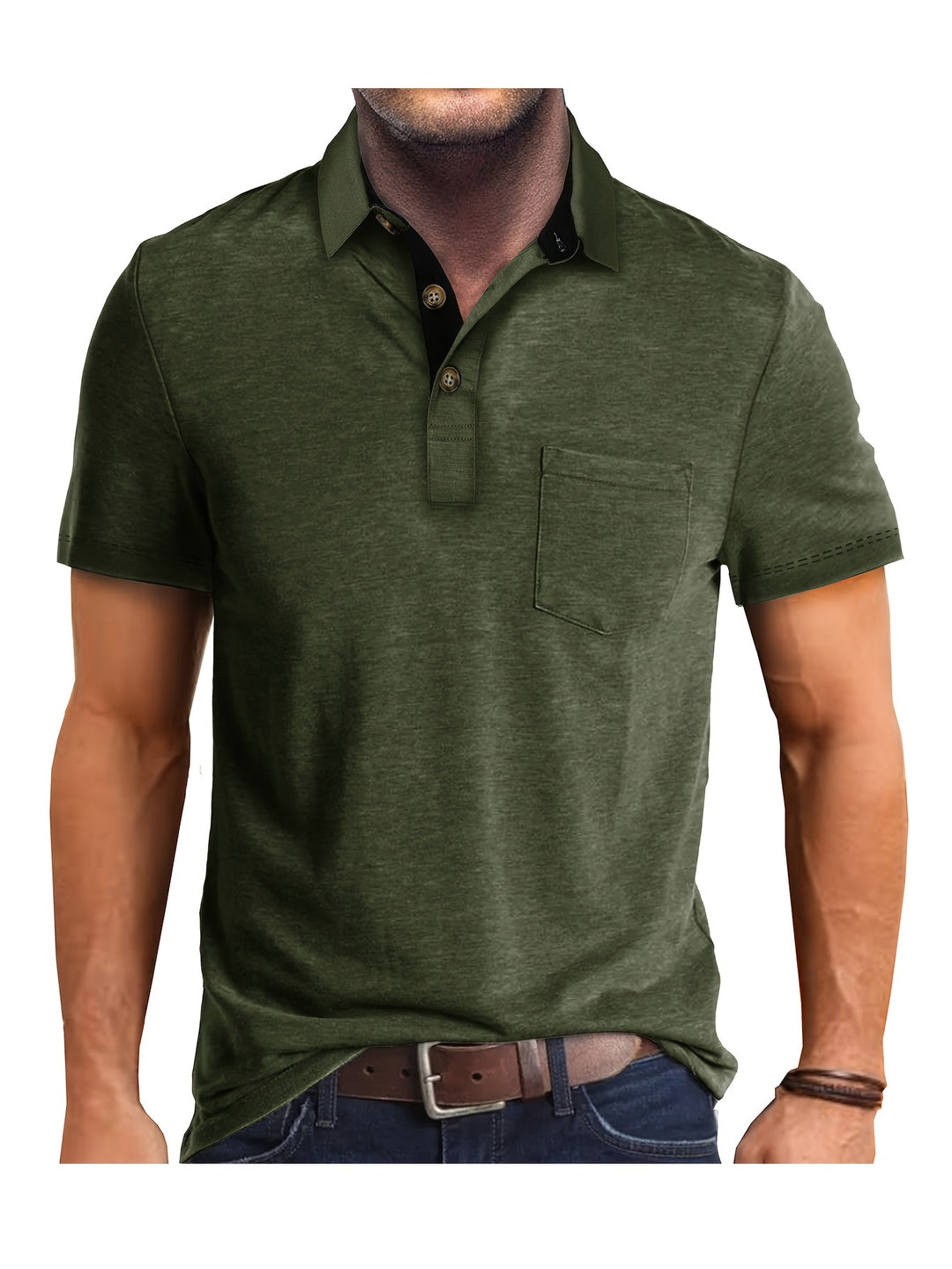Heren Polo Shirt – Ademend en Comfortabel met Borstzak
