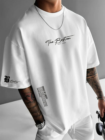 Mannen T-Shirt Losse Fit Streetwear Print Zomer Comfort - StudioMarella