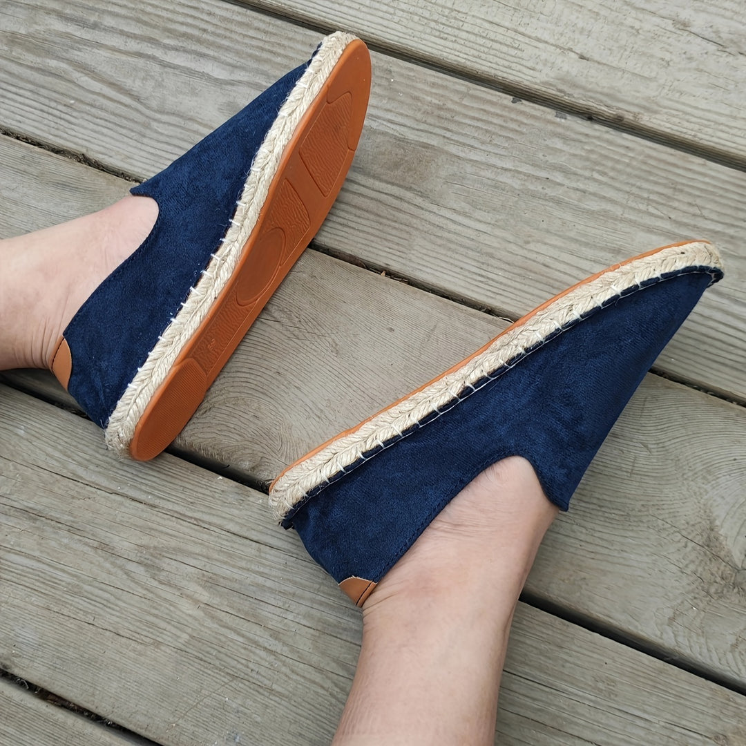 Heren Espadrilles – Lichtgewicht Zomerschoenen met Gevlochten Zool