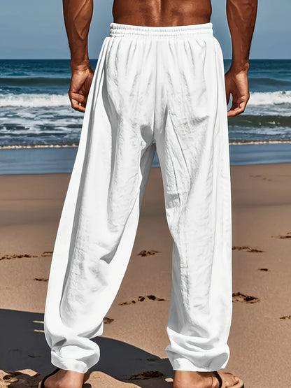 Heren Linnen Broek Zomerkleding Relaxfit Ademend