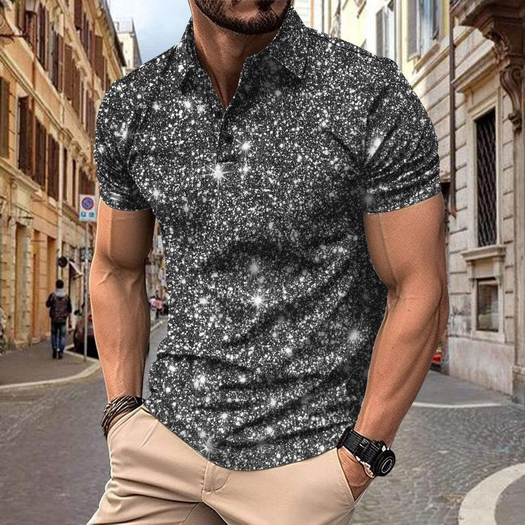 Heren Polo Shirt Moderne Print Klassieke Stijl