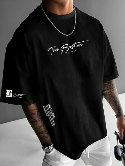 Mannen T-Shirt Losse Fit Streetwear Print Zomer Comfort