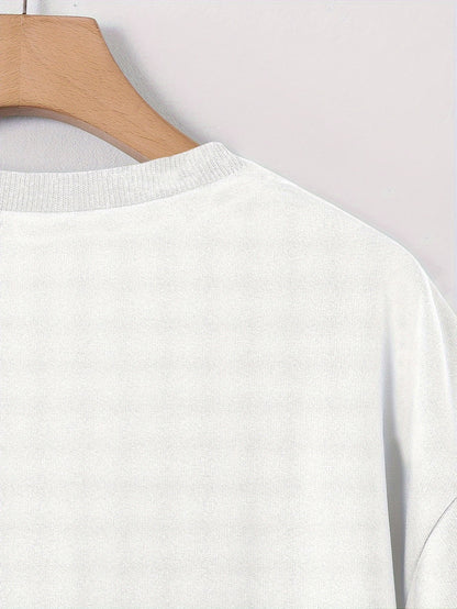 Heren T-Shirt met Rozen Print Losse Fit Zomer Shirt Casual